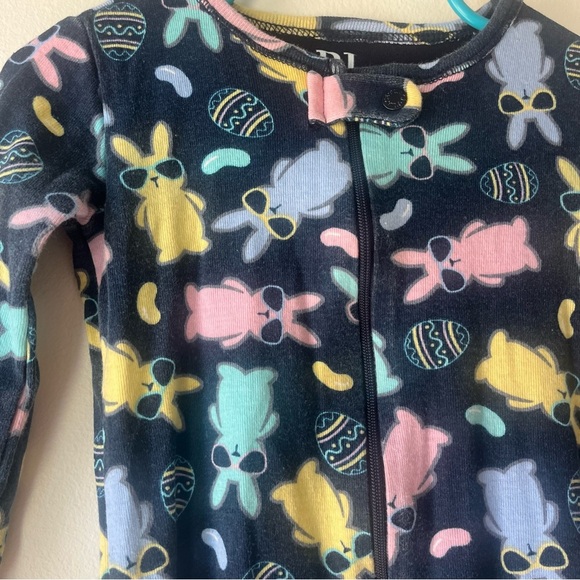 🌼 5/$25 PJ Place Baby Girl Boy Easter Bunny Pajamas Sleeper 18-24M Footed Cotton - Picture 2 of 11